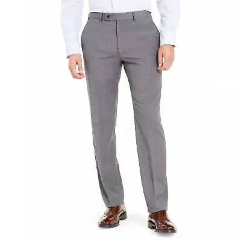 Ralph Lauren Dress Pants Men's Classic-Fit Cotton Stretch Performance 34x32 Gray